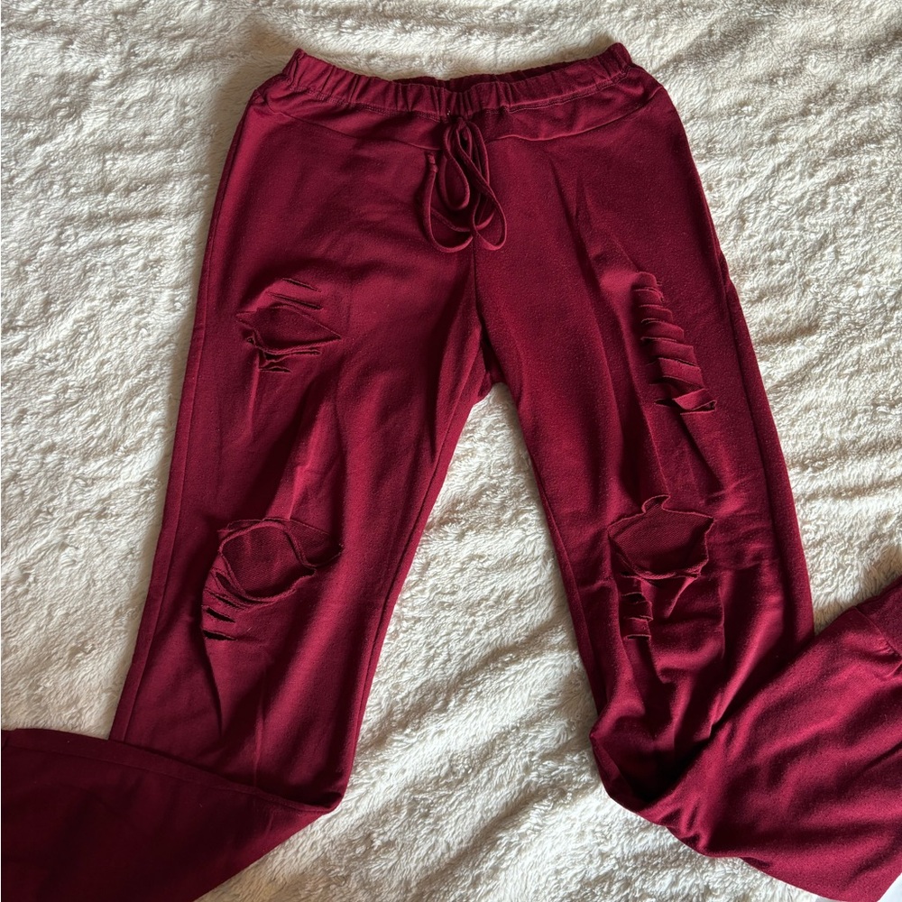 Distressed sweatpants